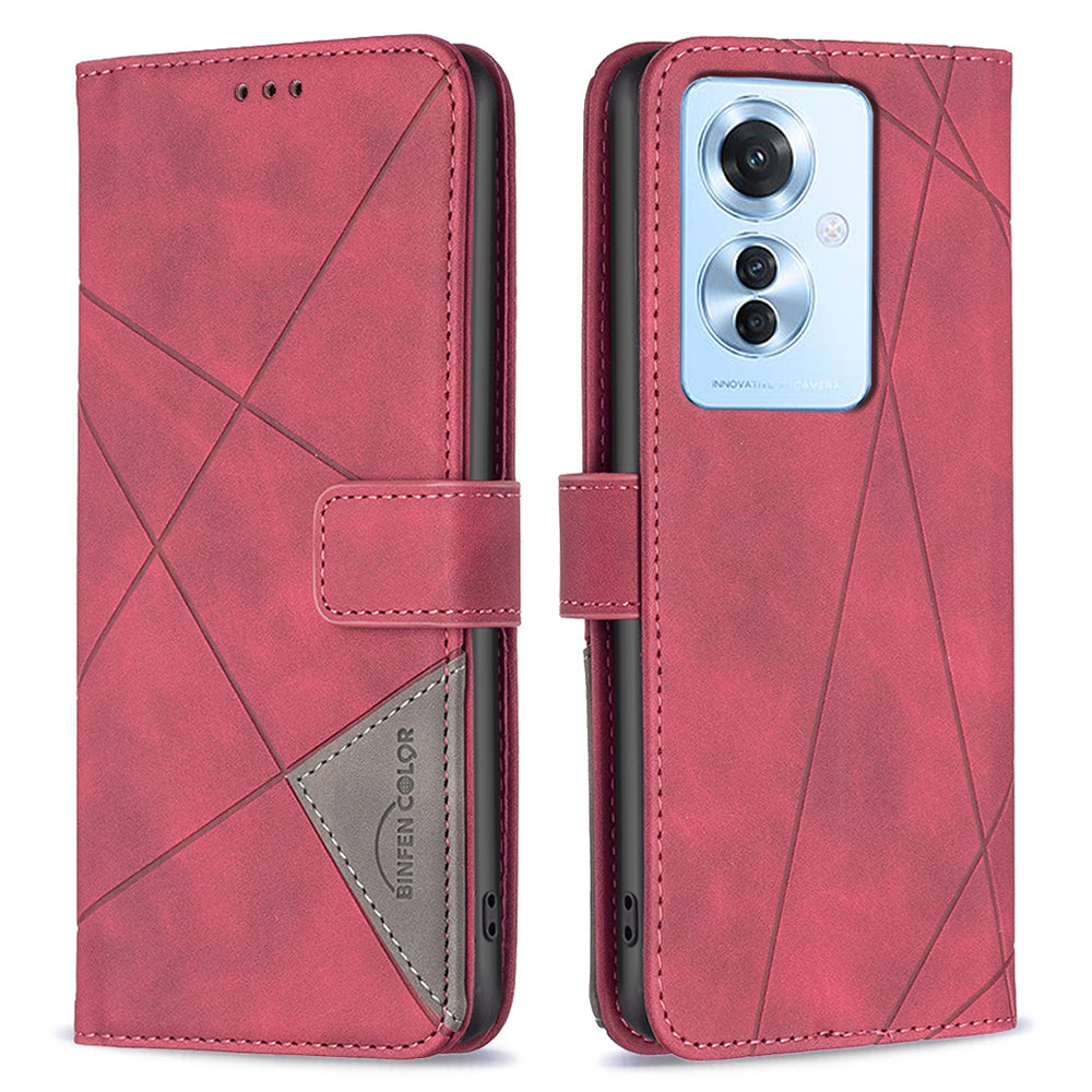 BINFEN COLOR BF05 For Oppo Reno11 F 5G Leather Case Flip Stand Wallet Phone Cover BINFEN COLOR BF05 For Oppo Reno11 F 5G Leather Case Flip Stand Wallet Phone Cover